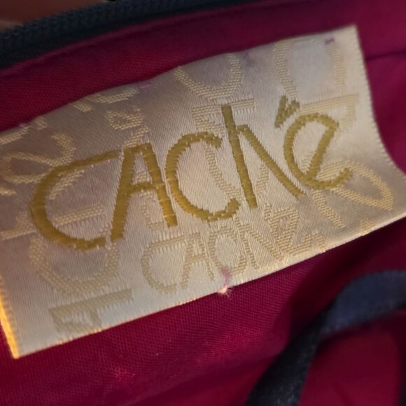 Vintage 1980's-90's Cache Beaded Formal Dress with Tie Halter Neck Purple-Blue - Picture 6 of 10